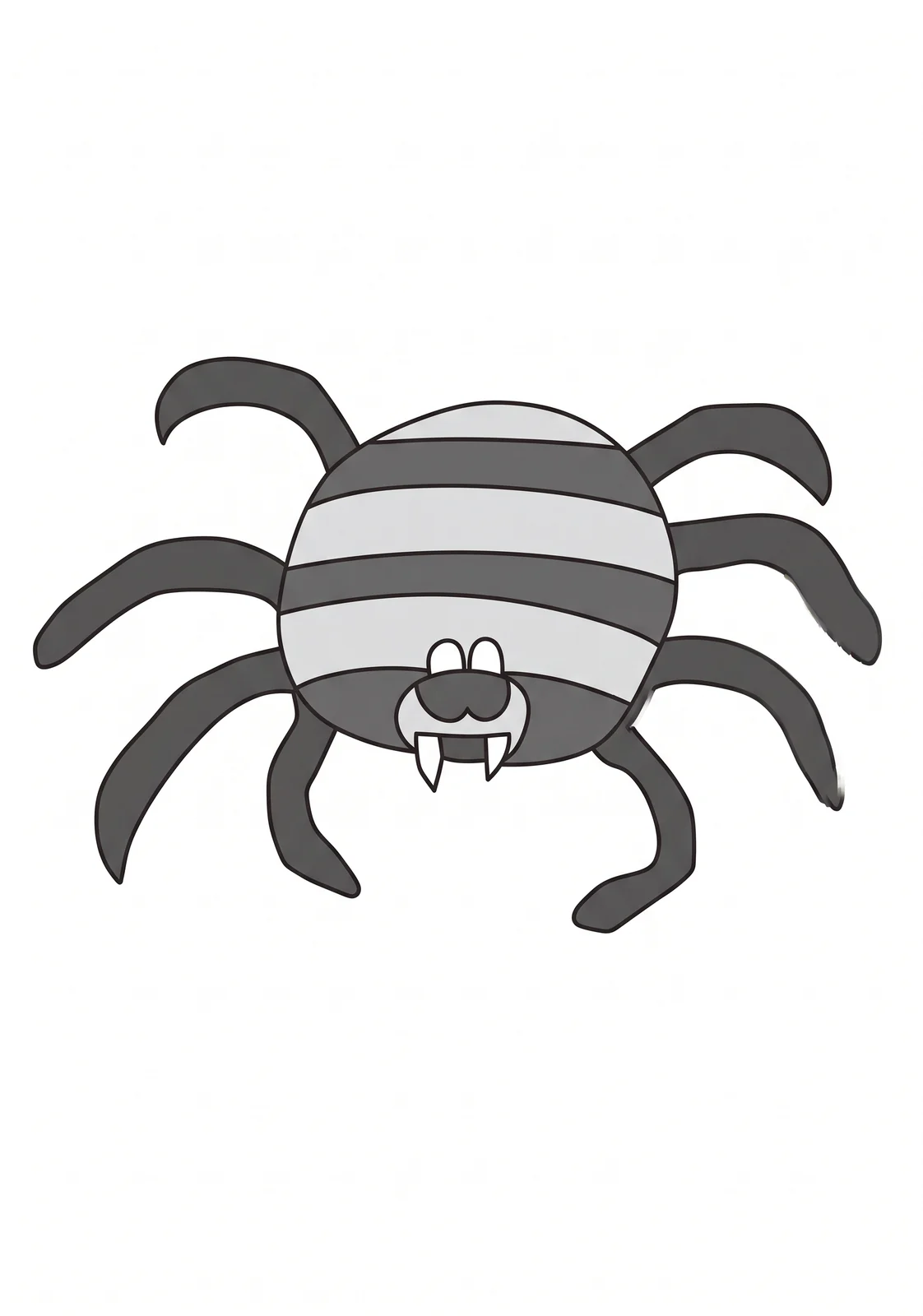 Cute Spider printable coloring page with line art and color reference