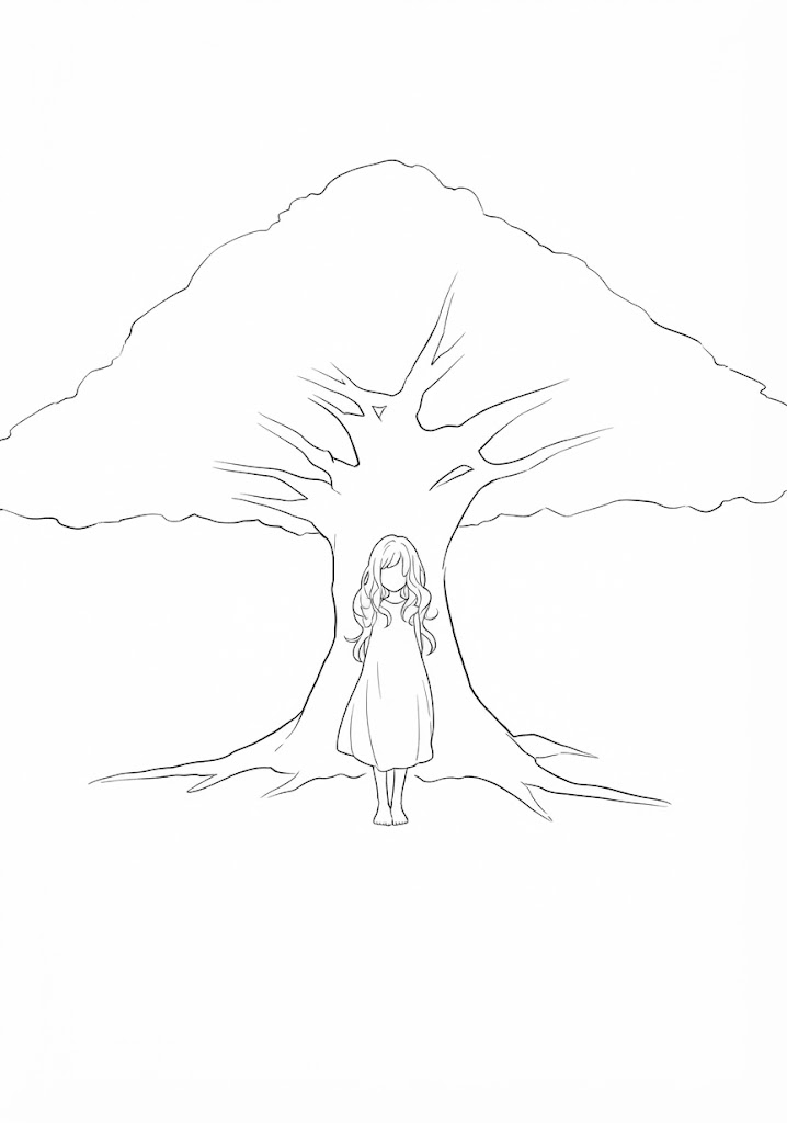 Anime character 131 printable coloring page with line art and color reference
