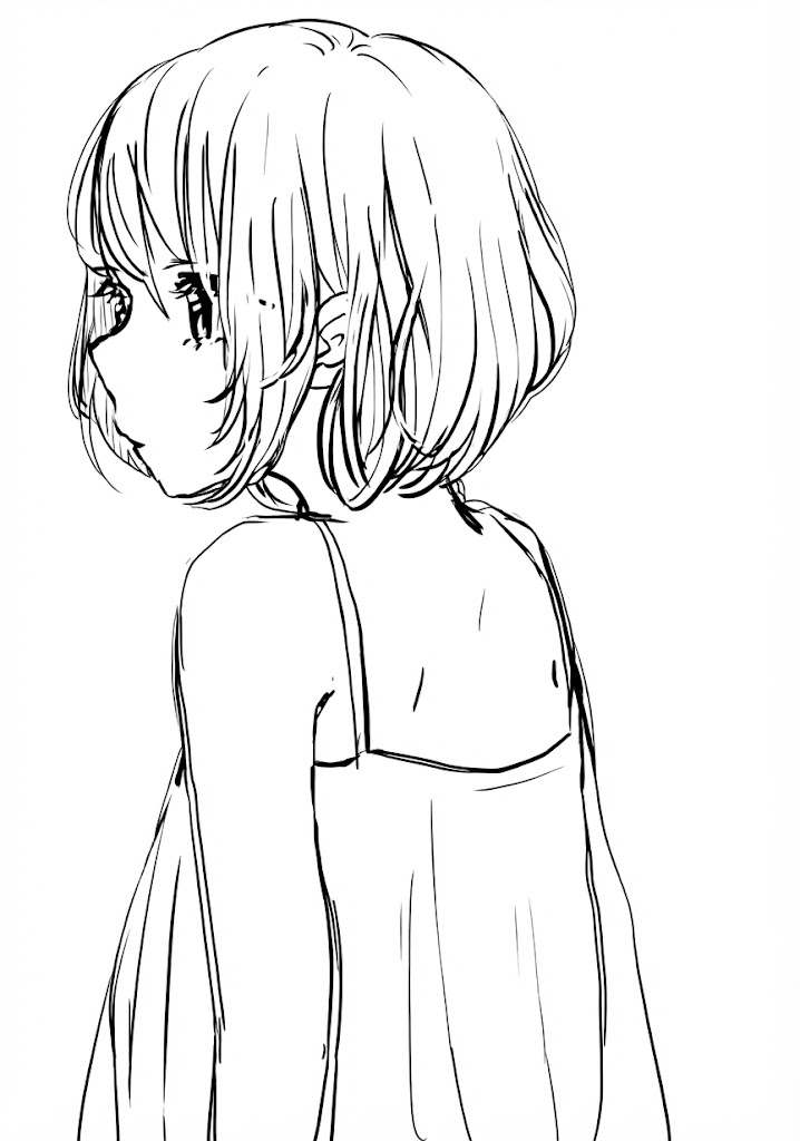 Anime character 139 printable coloring page with line art and color reference