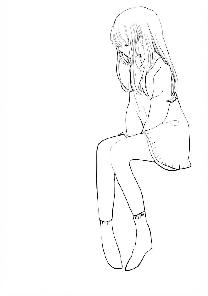 Anime character 142 printable coloring page with line art and color reference