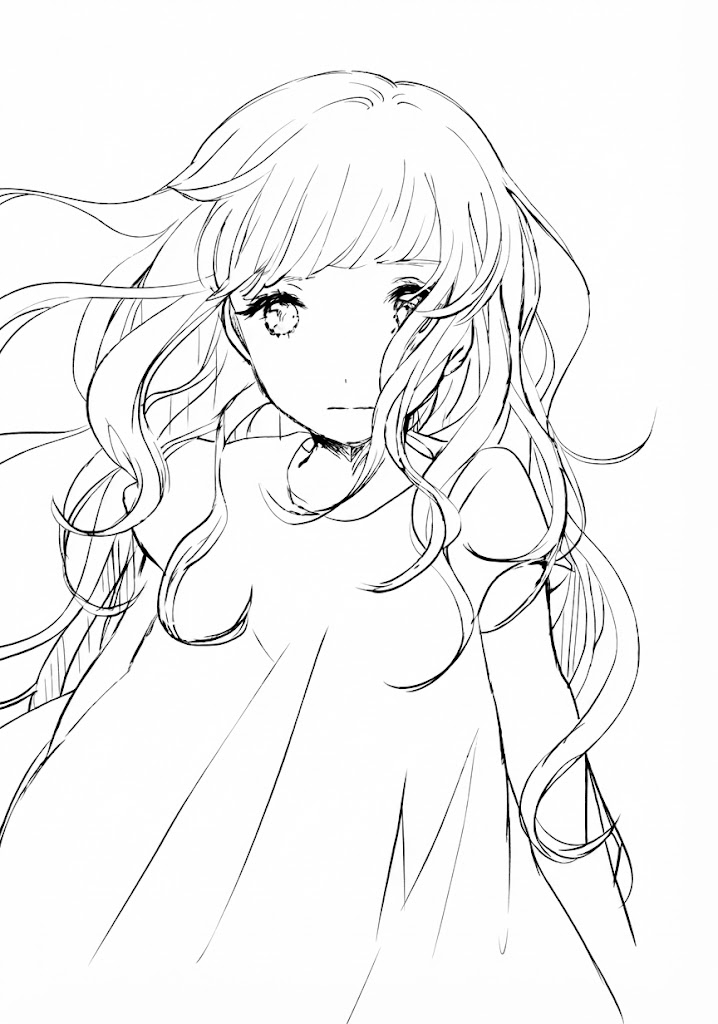 Anime character 148 printable coloring page with line art and color reference