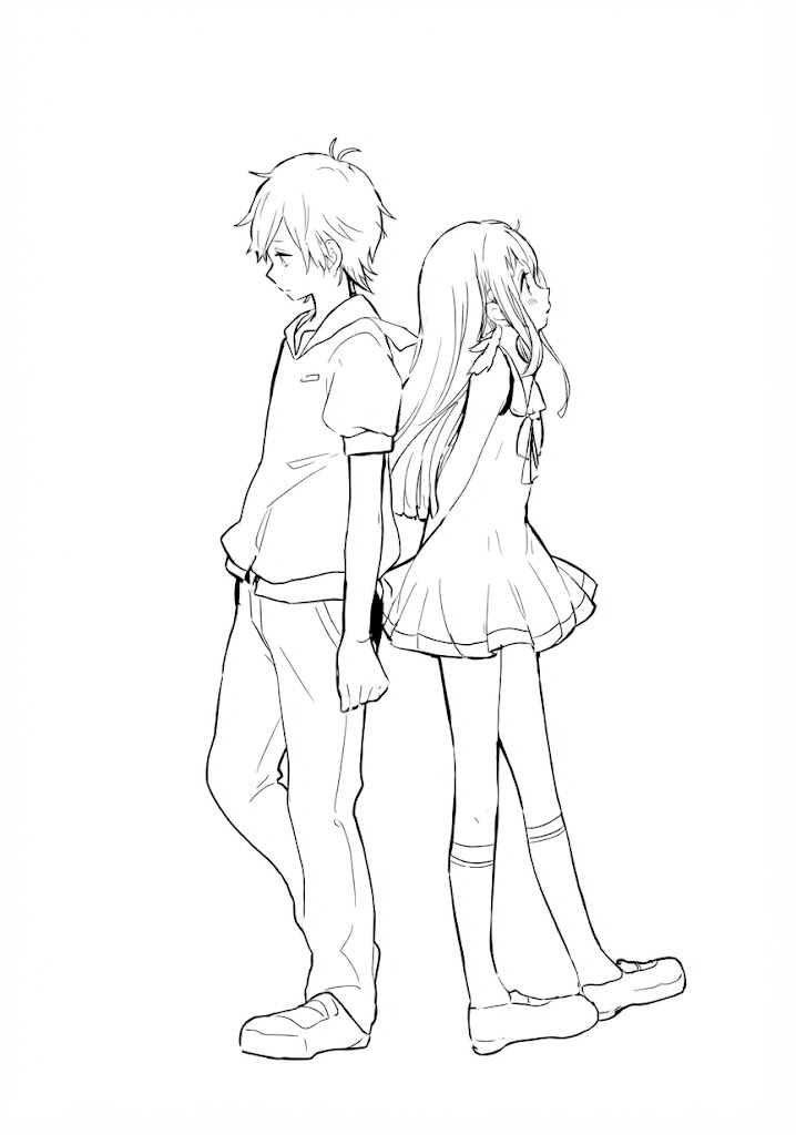 Anime character 150 printable coloring page with line art and color reference