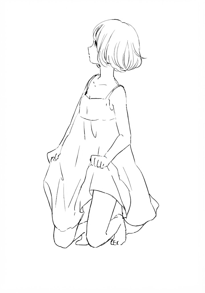 Anime character 168 printable coloring page with line art and color reference