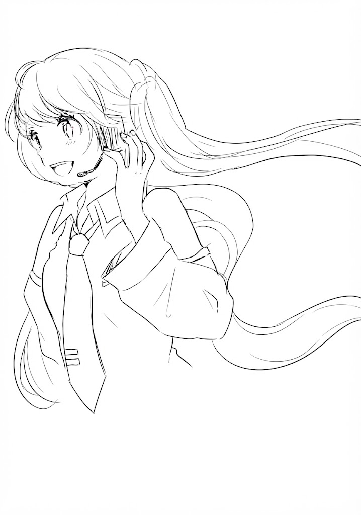 Anime character 179 printable coloring page with line art and color reference