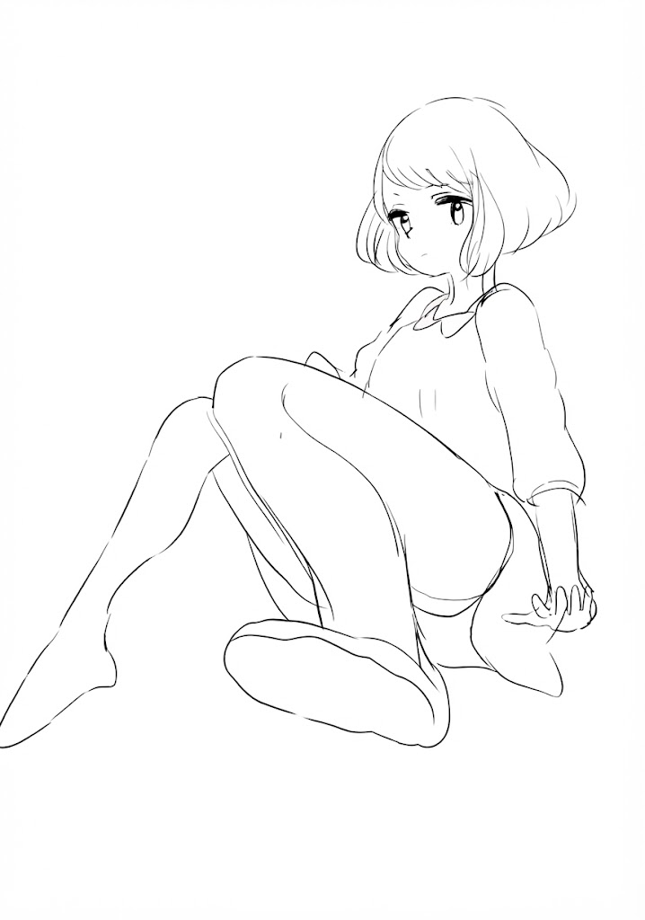 Anime character 180 printable coloring page with line art and color reference