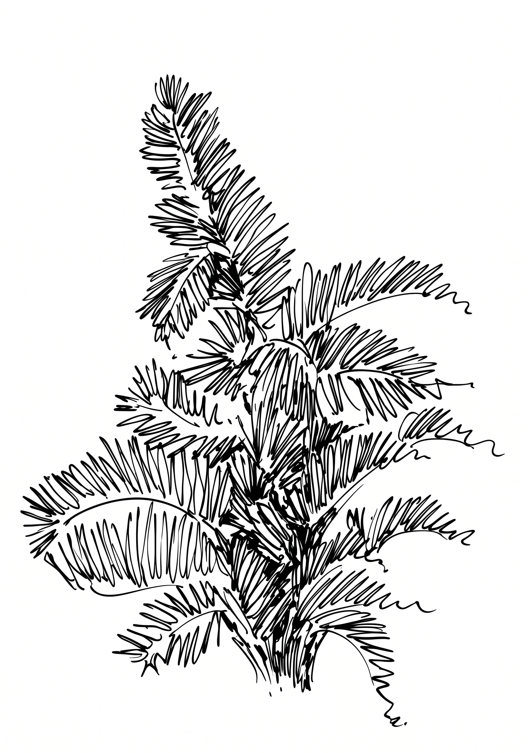Palm Tree printable architecture and landscape coloring page with line art and color reference