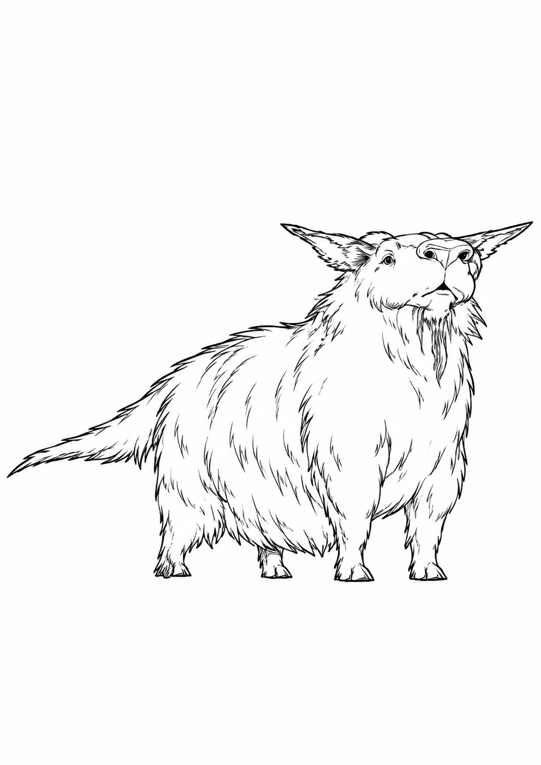 Lynx printable coloring page with line art and color reference