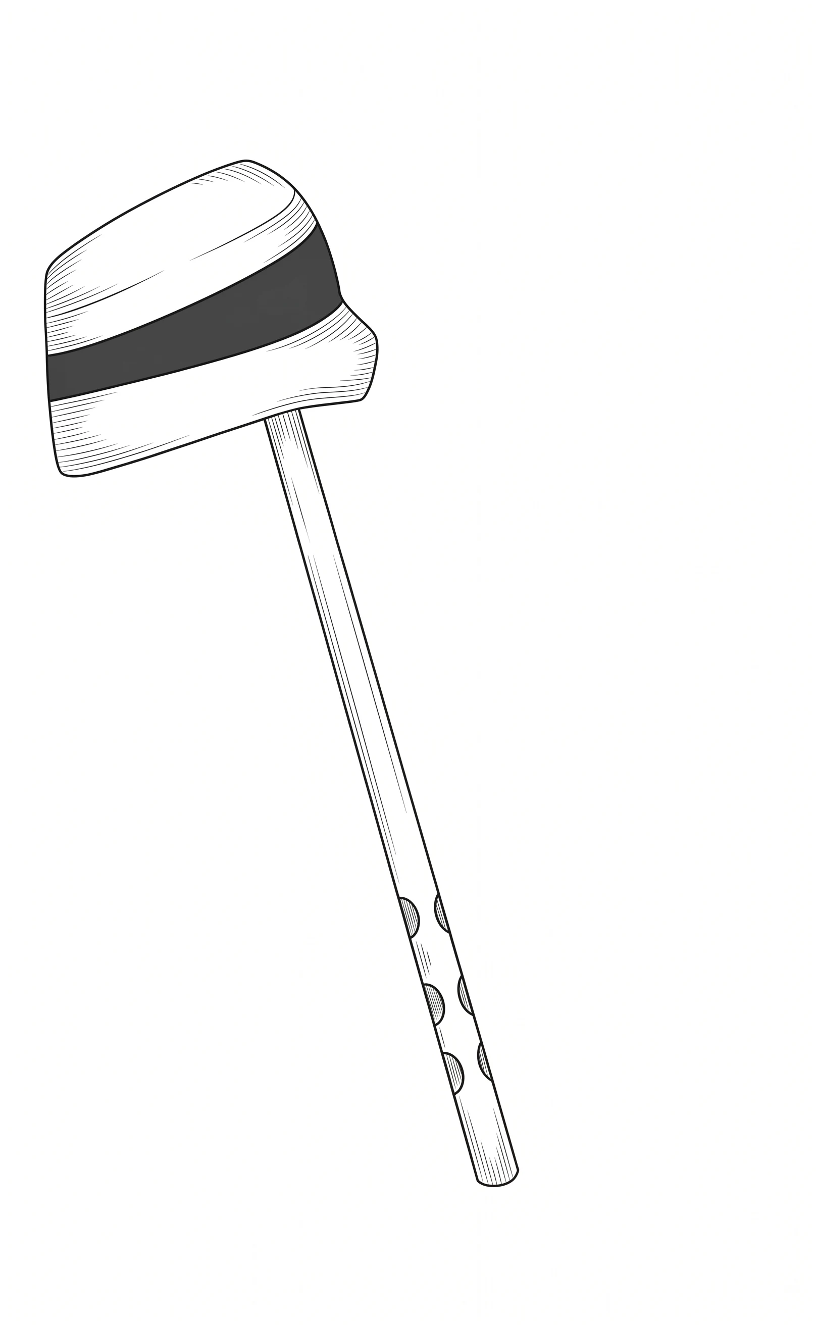 Rubber Mallet printable coloring page with line art and color reference