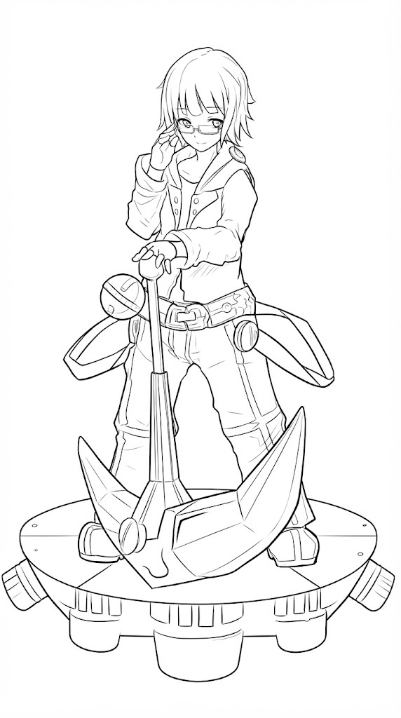 Crystal Platform Adventurer printable coloring page with line art and color reference