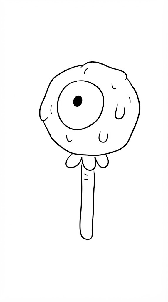 Ghost Bear printable coloring page with line art and color reference