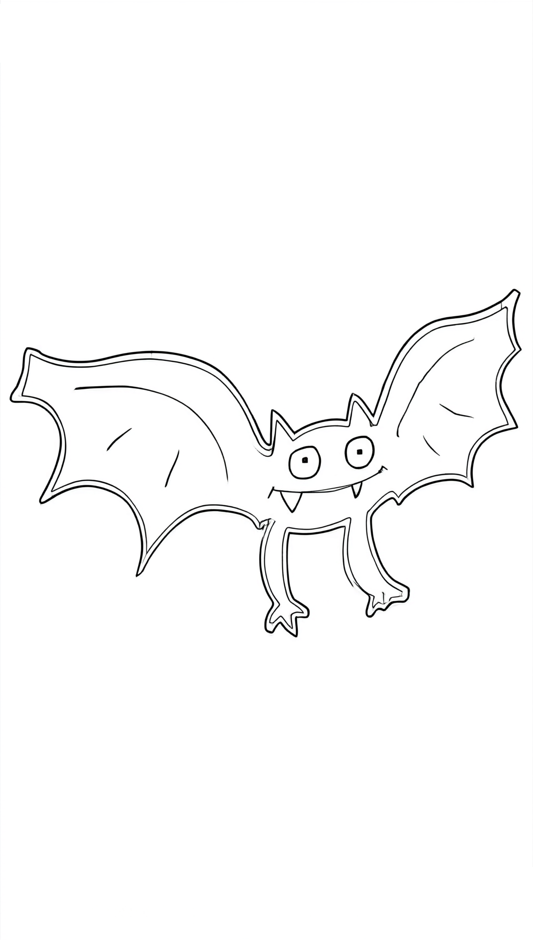 Vampire Bat Halloween coloring page printable line art