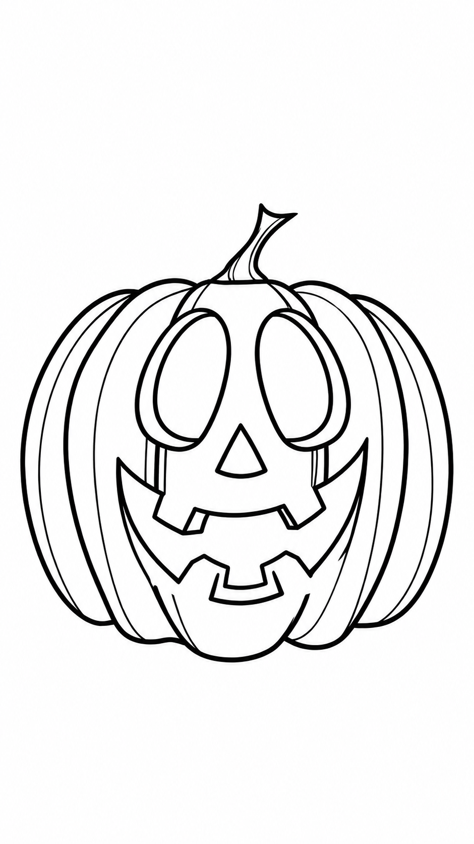 Jack-o'-Lantern Halloween coloring page printable line art