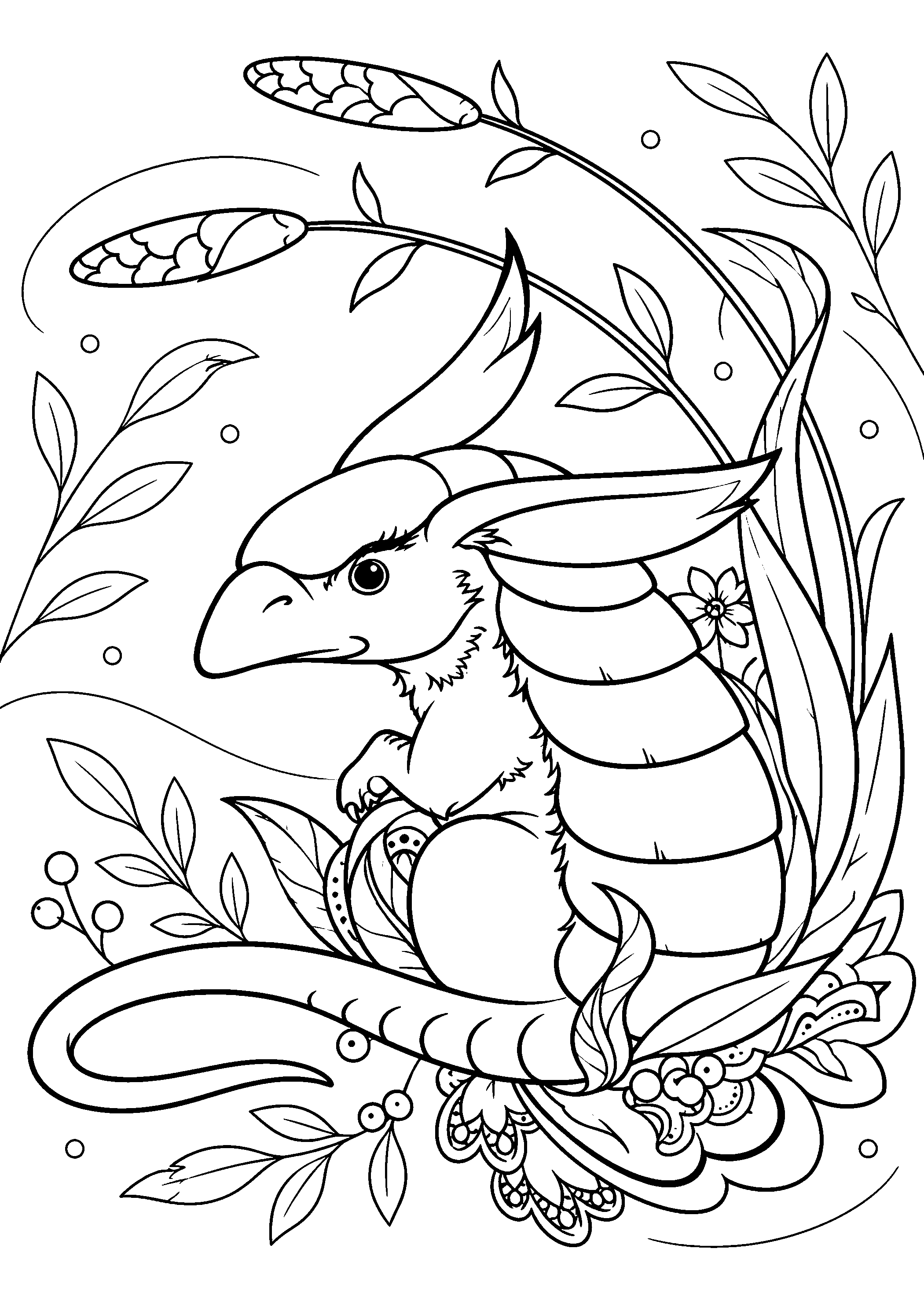 Armadillo Coloring Page black-and-white coloring page