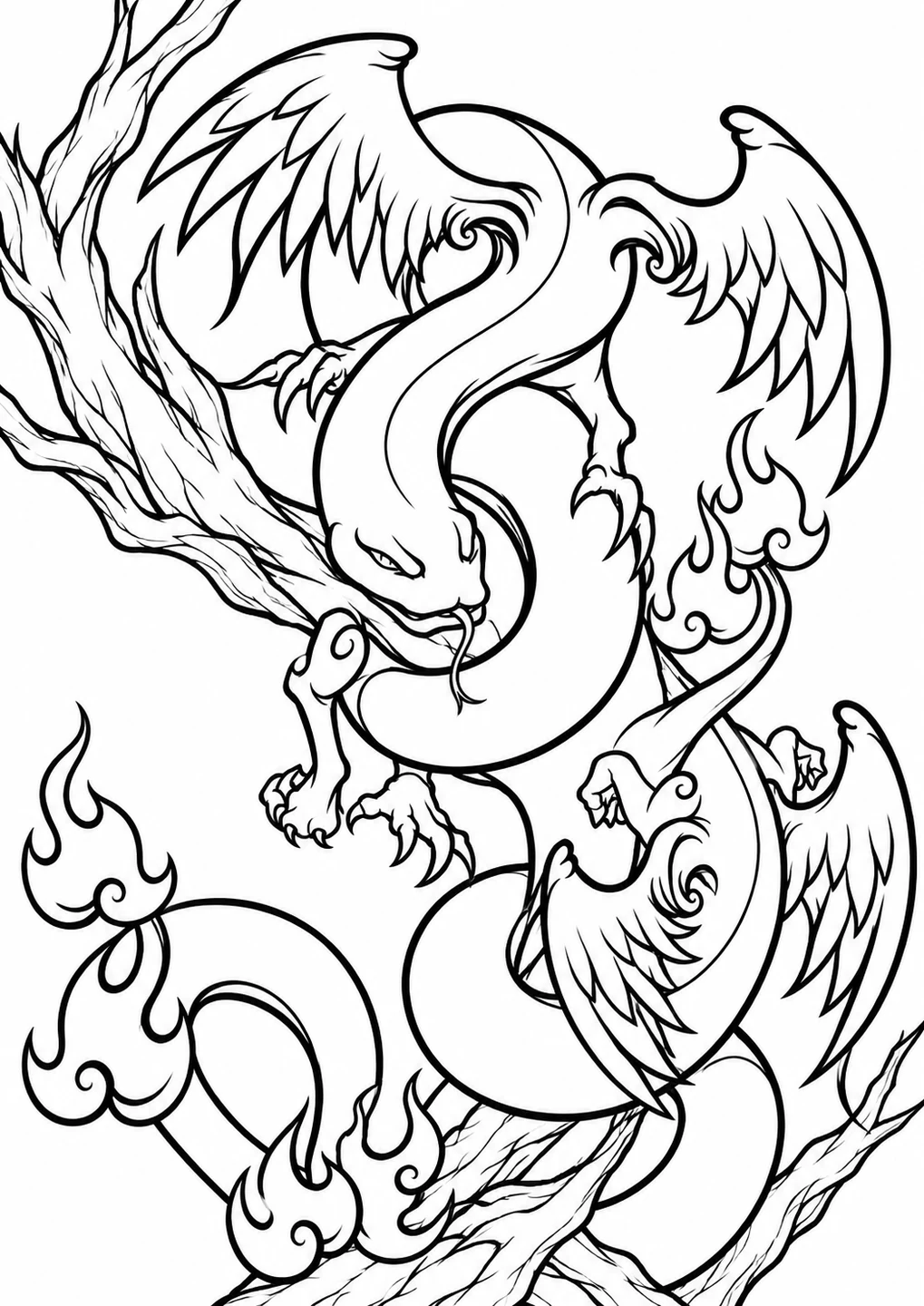 Fei Yi Snake Coloring Page free printable coloring page