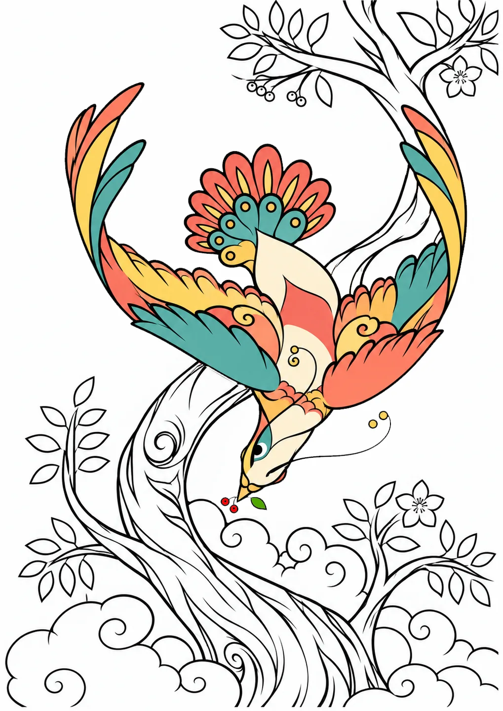 Guan Guan coloring inspiration with flat colors