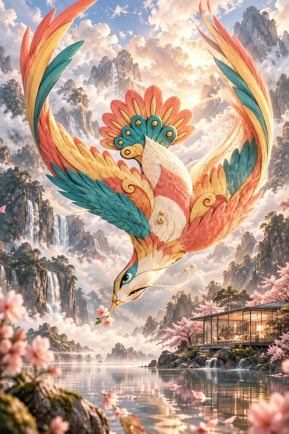 Finished Guan Guan mythical creature artwork