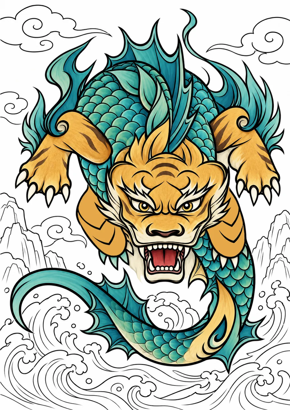 Hu Jiao coloring inspiration with flat colors