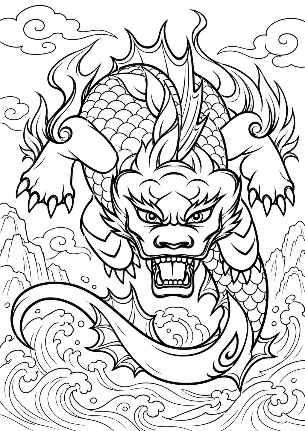 Hu Jiao Coloring Page free printable coloring page