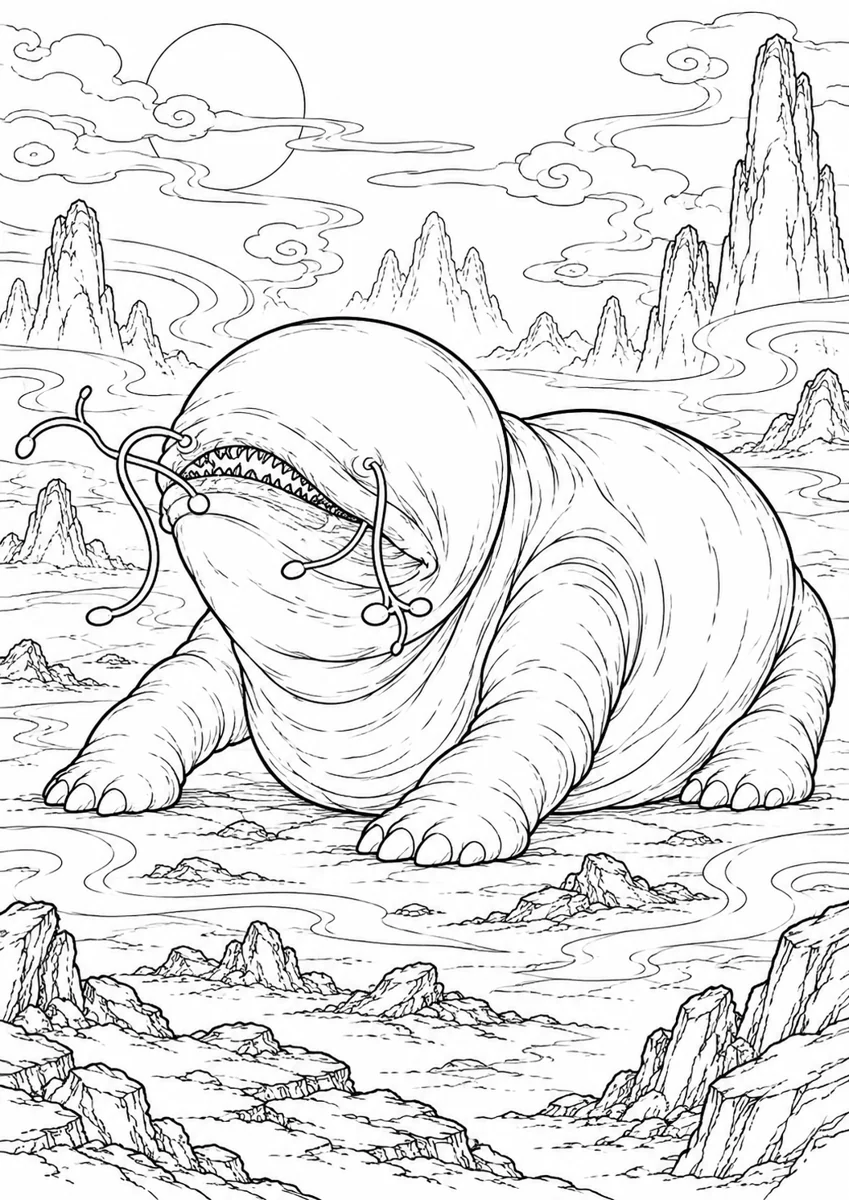 Hundun Coloring Page free printable coloring page