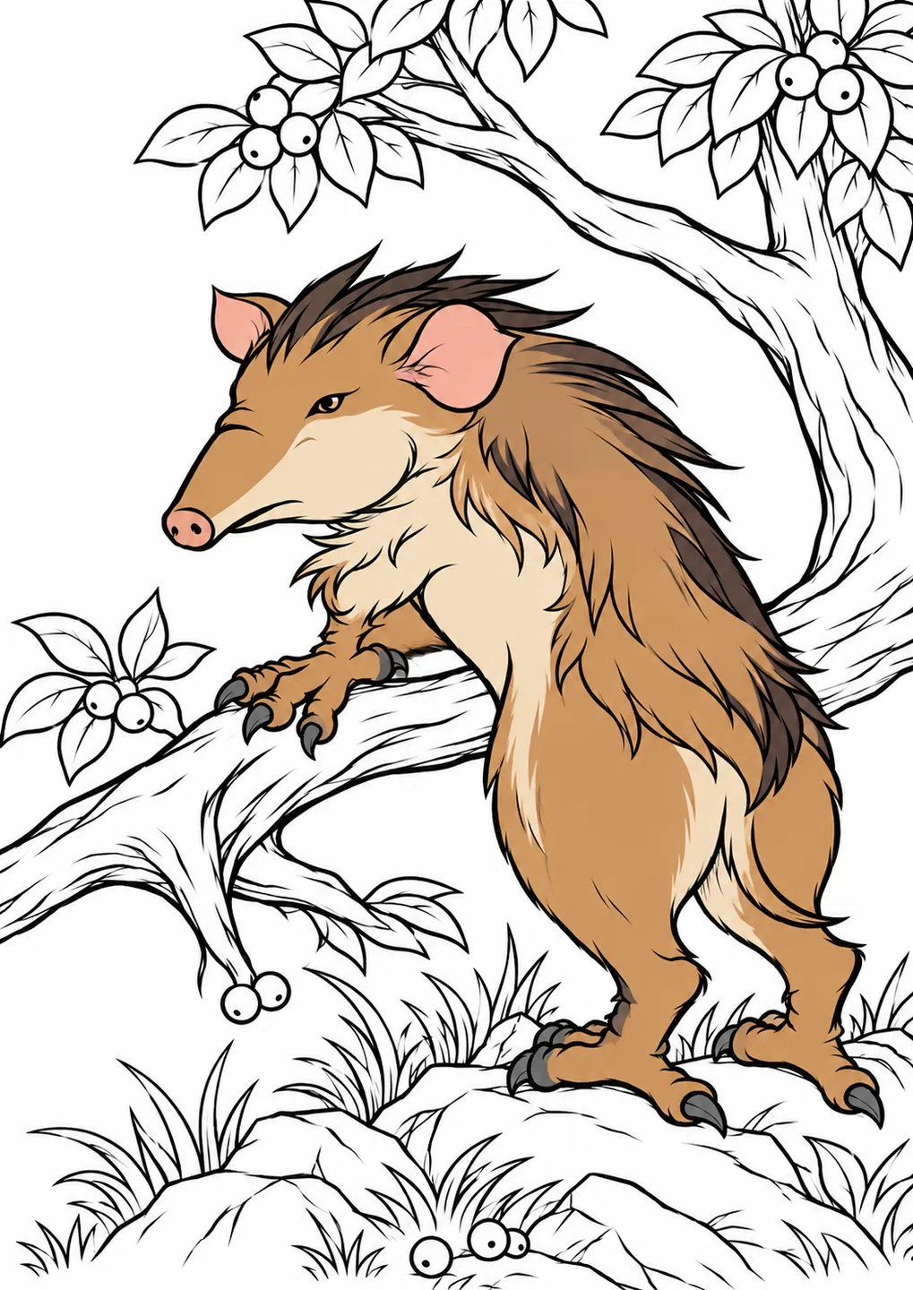 Li Li coloring inspiration with flat colors