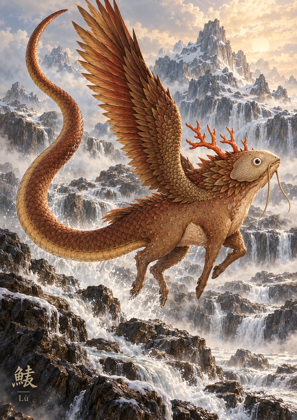 Finished Lu mythical creature artwork