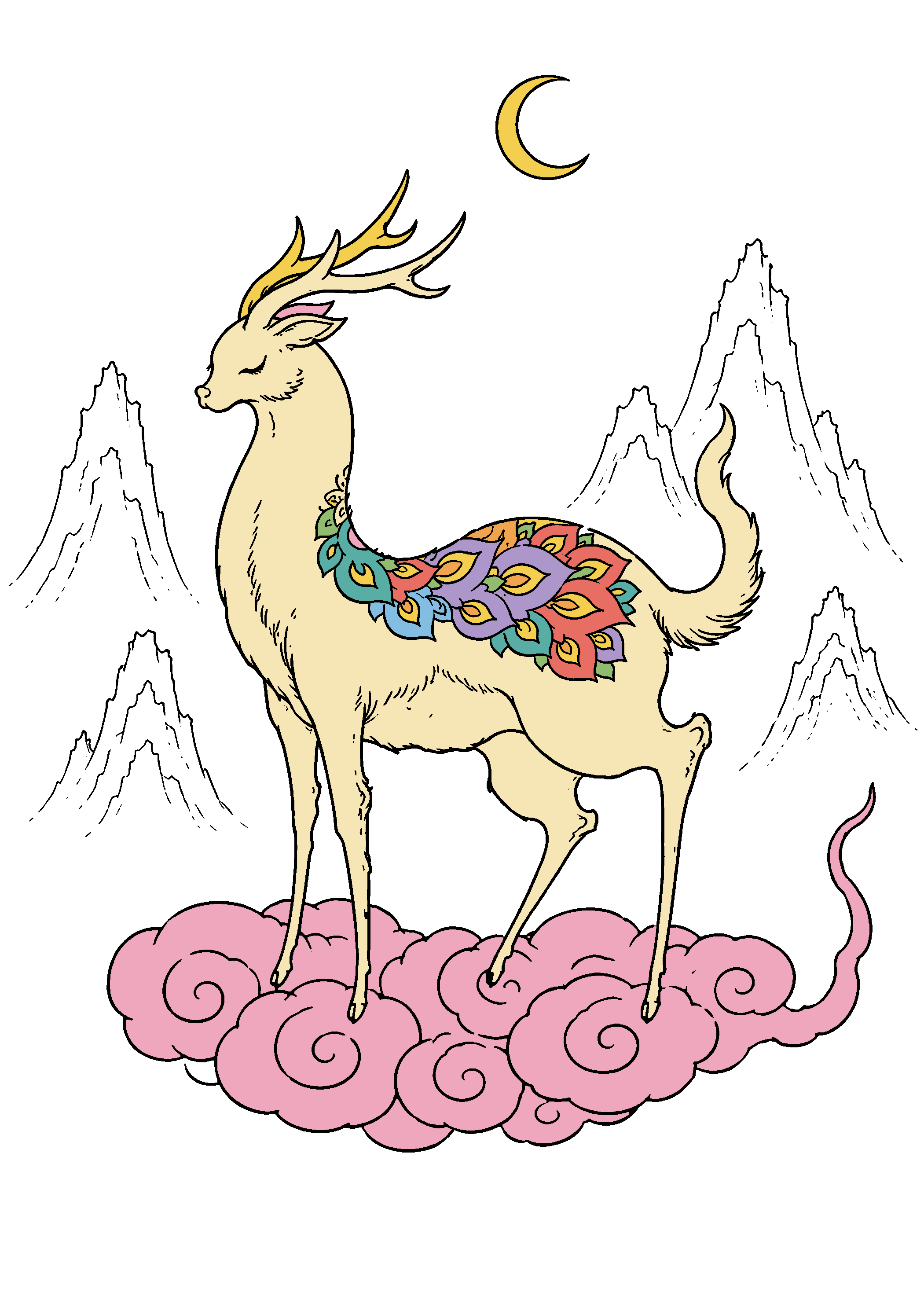 Nine-Colored Deer color reference