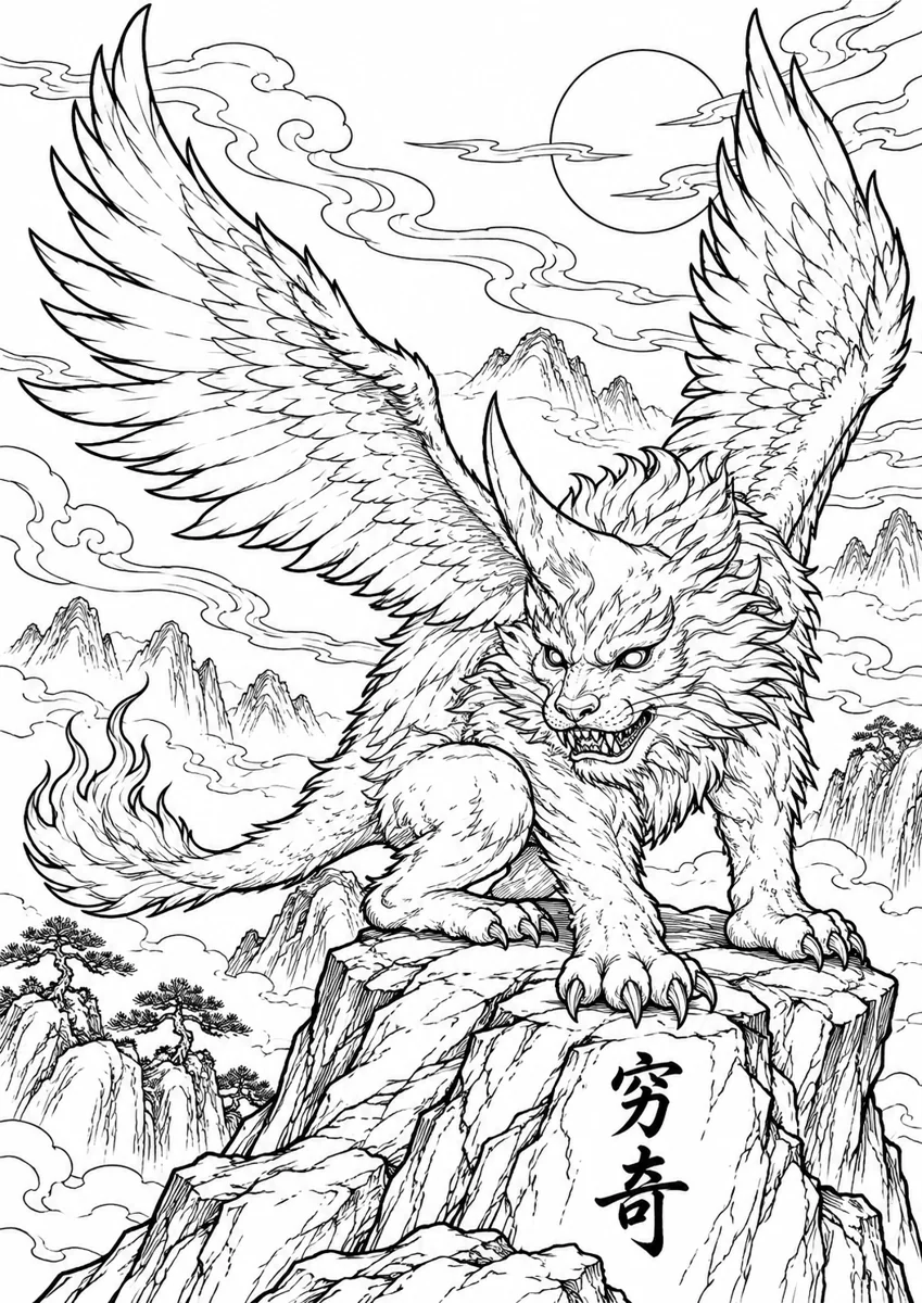 Qiongqi Coloring Page free printable coloring page