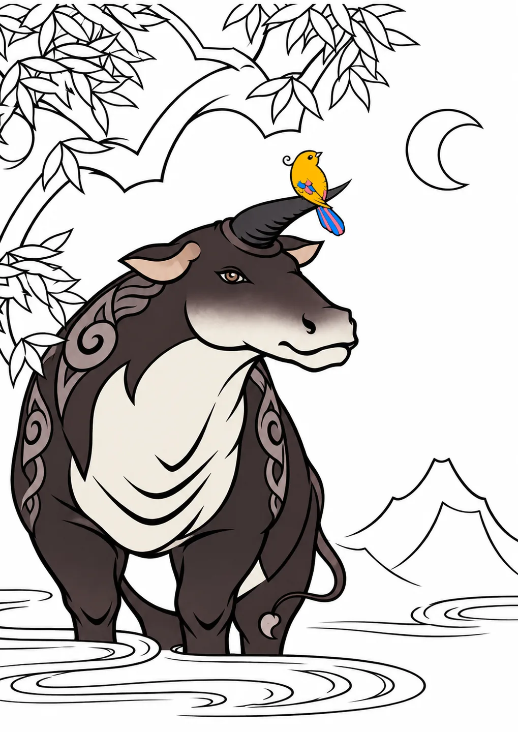 Si coloring inspiration with flat colors