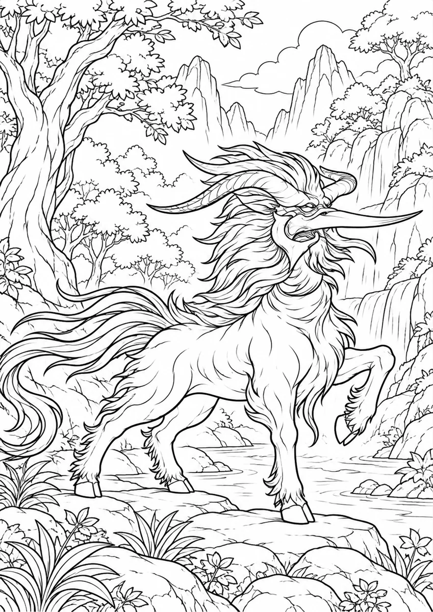 Taotie Coloring Page free printable coloring page