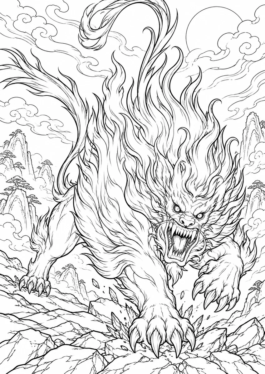 Taowu Coloring Page free printable coloring page