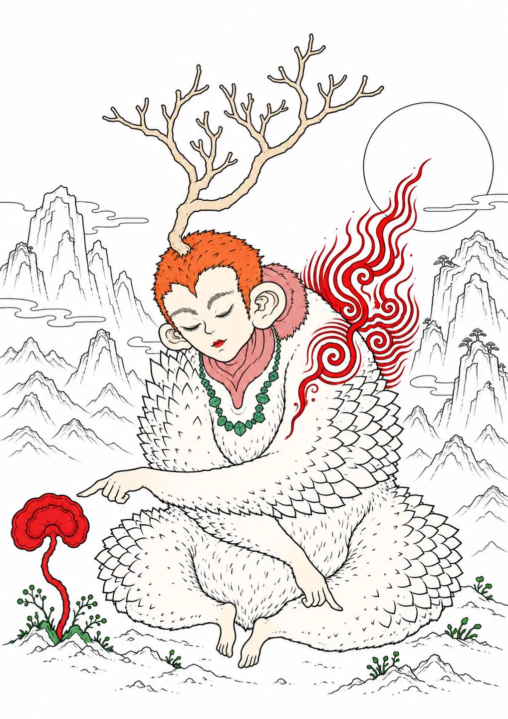 White Ape Coloring Page coloring inspiration