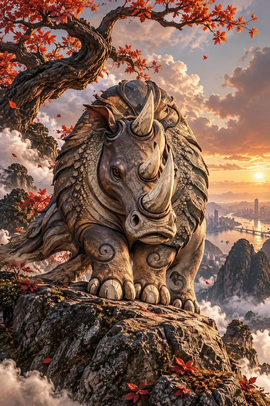 Finished Xi mythical creature artwork
