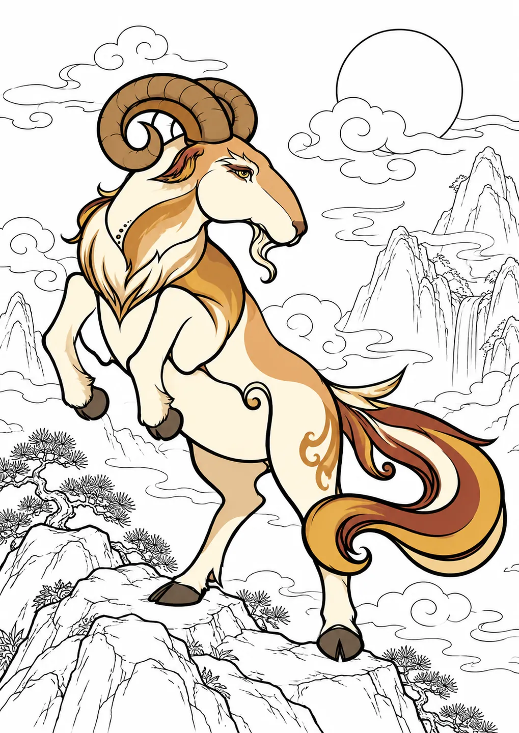 Xian Yang coloring inspiration with flat colors