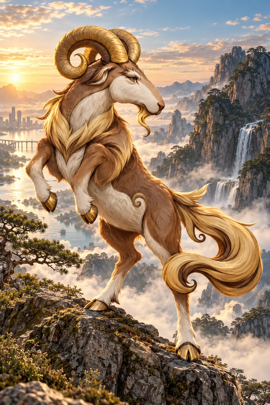 Finished Xian Yang mythical creature artwork