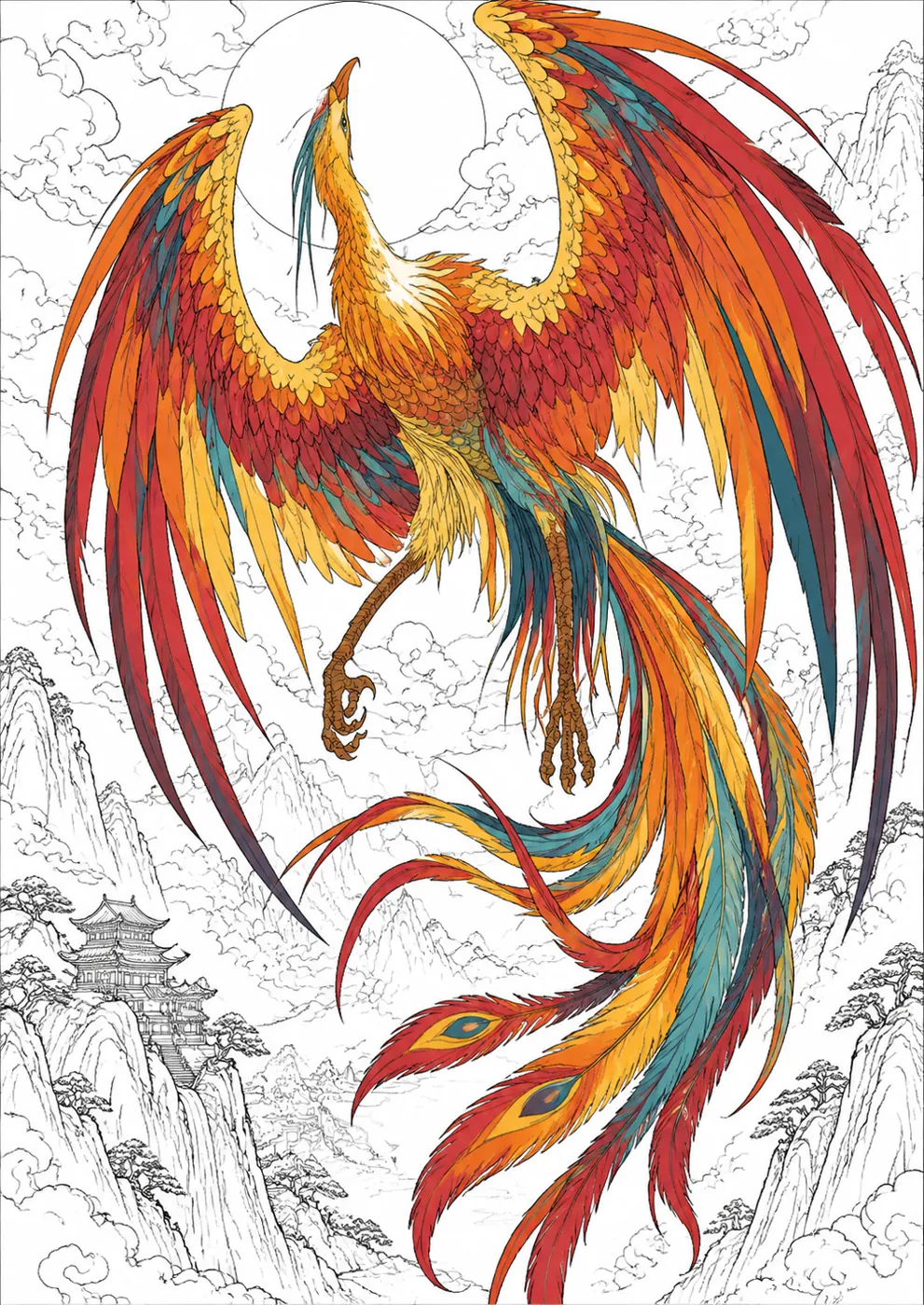 Zhuque Coloring Page coloring inspiration